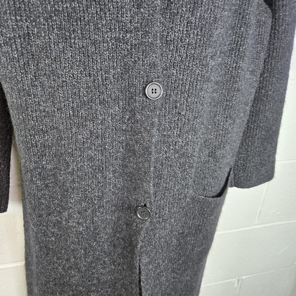 COS alpaca wool charcoal long cardigan duster sweater - Picture 11 of 12